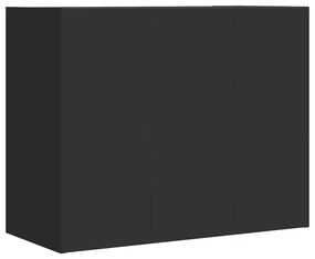 Armário de parede 75x35x60 cm derivados de madeira preto