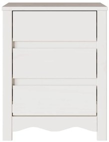 Criado-mudo vidaXL "DRAMMEN" Branco 45x35x56 cm Madeira Sólida de Pinh