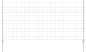 vidaXL Cerca e Poste Prateado 1,2 x 10 m Aço