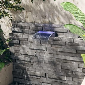Cascata com luzes LED RGB 30 cm acrílico