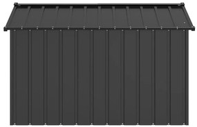 Casota para cães com telhado 113x153x101 cm aço galvanizado