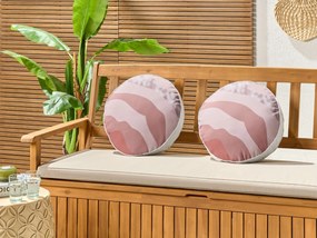 Conjunto de 2 almofadas de exterior com padrão abstrato rosas ⌀ 40 cm CAMPEI Beliani