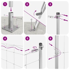 Cerca vidaXL de 1.2x25 m em Aço Galvanizado