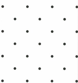 Fabulous World Papel de parede Dots branco e preto 67105-3