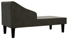 Chaise longue com rolo veludo preto