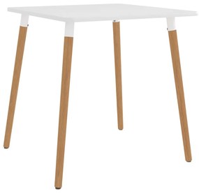 vidaXL Mesa de jantar 80x80x75 cm metal branco