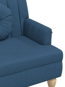 Banco c/ almofadões 113x64,5x75,5 cm tecido azul