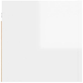 Móvel de TV de parede 2 pcs 30,5x30x30 cm branco brilhante