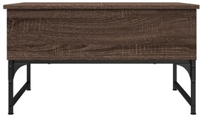 Mesa centro 70x50x40 cm deriv. madeira/metal carvalho castanho