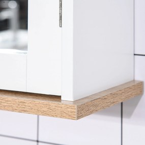 Armário com Espelho com Prateleira Interior Regulável - Design Moderno