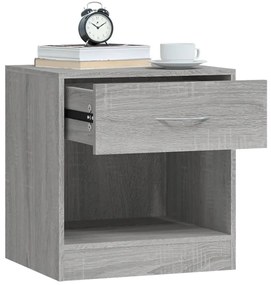 Mesas de cabeceira com gaveta 2 pcs cinzento sonoma
