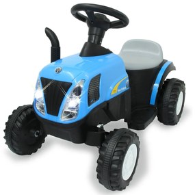 Tractor elétrico infantil New Holland Com Reboque 6V Azul