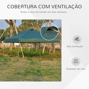 Outsunny Tenda Dobrável 3x3 Portátil de Jardim com Bolsa de Transporte