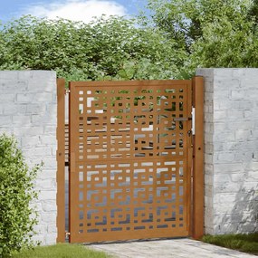 vidaXL Portão de jardim 105x105 cm design cruzado de aço resistente