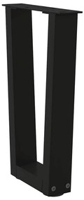 Pés para mesa de centro em V 2 peças preto 28x(42-43,3) cm aço