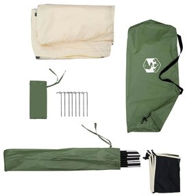 Corta-vento de campismo 508x130 cm impermeável verde