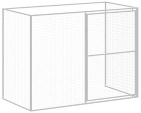 Casota p/ cães c/ parque 214x661x181 cm aço galvaniz. antracite