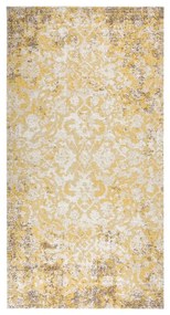 vidaXL Tapete de exterior tecelagem lisa 80x150 cm amarelo