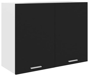 801277 vidaXL Armário de parede “Lyon” 80x31x60 cm derivados de madeira preto