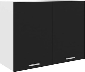 801277 vidaXL Armário de parede “Lyon” 80x31x60 cm derivados de madeira preto