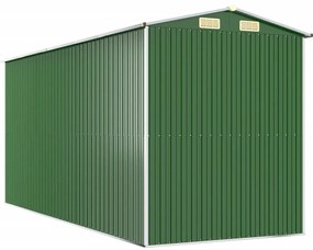 Abrigo de jardim 192x440x223 cm aço galvanizado verde