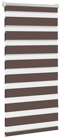 Estore de rolo 80 x 150 cm, linhas de zebra / Café