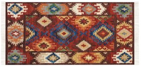 Tapete Kilim em lã multicolor 80 x 150 cm ZOVUNI Beliani