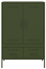 Móvel alto 68x39x101,5 cm aço verde azeitona