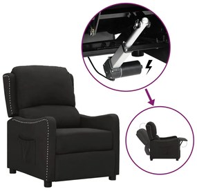 vidaXL Poltrona elevatória tecido preto