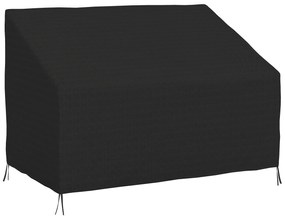 Capa Protetora para Banco 2 Lugares Capa Protetora de Móveis Impermeável Exterior Jardim Proteção contra Chuva e Sol 140x84x56/94 cm Preto