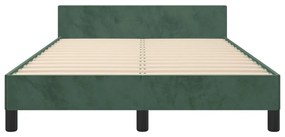 Estrutura de cama com colchão verde escuro 120x190 cm Veludo