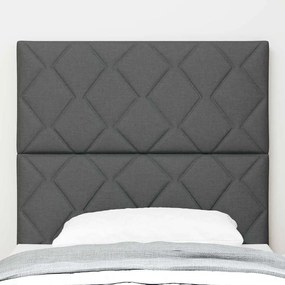 Cabeceira Design de Blocos de Diamante Cinza Escuro 90 cm Tecido