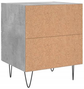 Mesa de cabeceira derivados de madeira cinza cimento