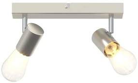 Spotlight de Teto Ajustável em Duas Direções Níquel Escovado E27