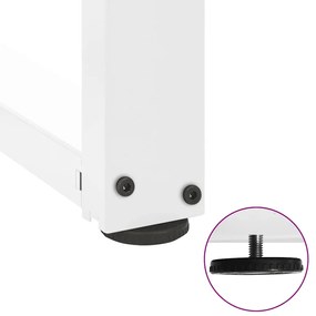 Pés para mesa de centro em forma de T, 2 peças, branco, 40x25x(30-31)
