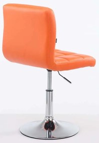 Conjunto de 2 bancos altos Palma V2 em couro sintético 74-88 x 44 x 49 cm Laranja