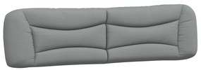 Cama com colchão 200x200 cm tecido cinzento-claro