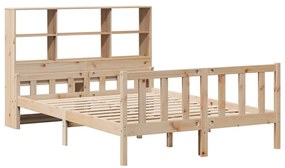 Cama com estante sem colchão 150x200 cm pinho maciço