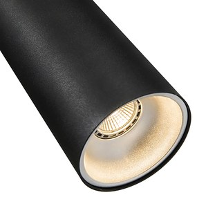 Design hanglamp zwart incl. rail adapter 1-fase - Slimline Tubo