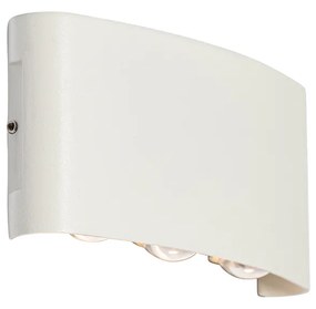 Candeeiro de parede exterior branco incl. LED 6-light IP54 - Silly Moderno