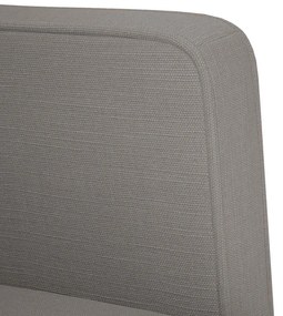 Poltrona com apoio de braços 53 cm tecido cinzento-acastanhado