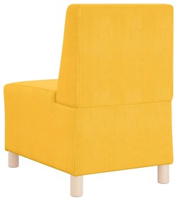 Poltrona 55 cm tecido corduroy amarelo-claro