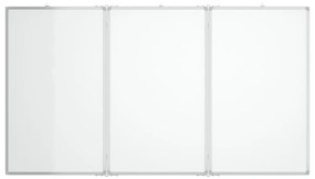 Quadro branco magnético dobrável 120x80x1,7 cm alumínio