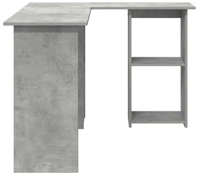 Secretário de Computador Cinza-Concreto Cinza concreto