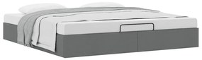 Estrutura de cama otomana sem colchão 160x200cm cinzento escuro