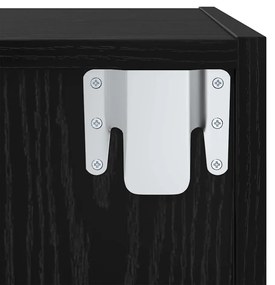 Armários de TV Montados na Parede 2 pcs Carvalho preto