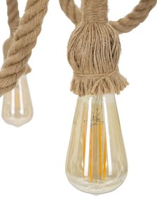 Candeeiro de Teto Boho Chic - Metal e Corda em Formato Redondo - 90 cm