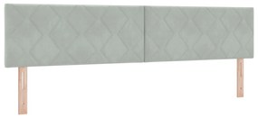 Cama Box Spring com Colchão vidaXL Cinza Claro 200x200 cm Veludo