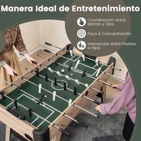 Mesa de matraquilhos de 138 cm com 2 bolas 26 jogadores 2 marcadores de contas Pernas ajustáveis para adultos e crianças