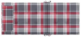 Almofadões p/ cadeira encosto alto 2 pcs oxford xadrez vermelho